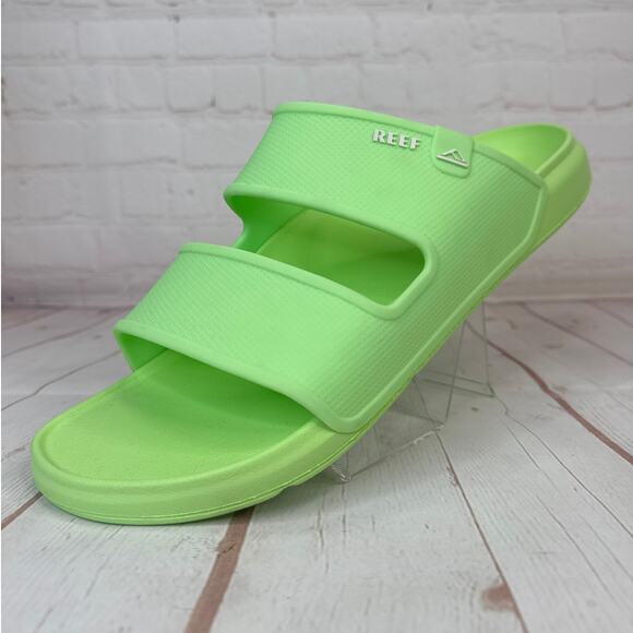 Reef Oasis Double Up Lime Cushioned Water Friendly Slides Sandals Mens Size 13 - Picture 3 of 10